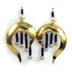 Akoya Pearls & Glass Beads Earrings