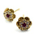 7 Stone Cluster Stud Earrings