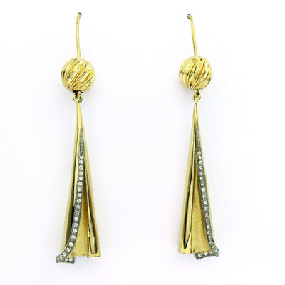 Diamond Drape Drop Earrings