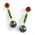 Citrine, Tourmaline & Black Pearl Drop Earrings