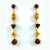 Amythest Citrine & Rhodolite Garnet Drop Earrings